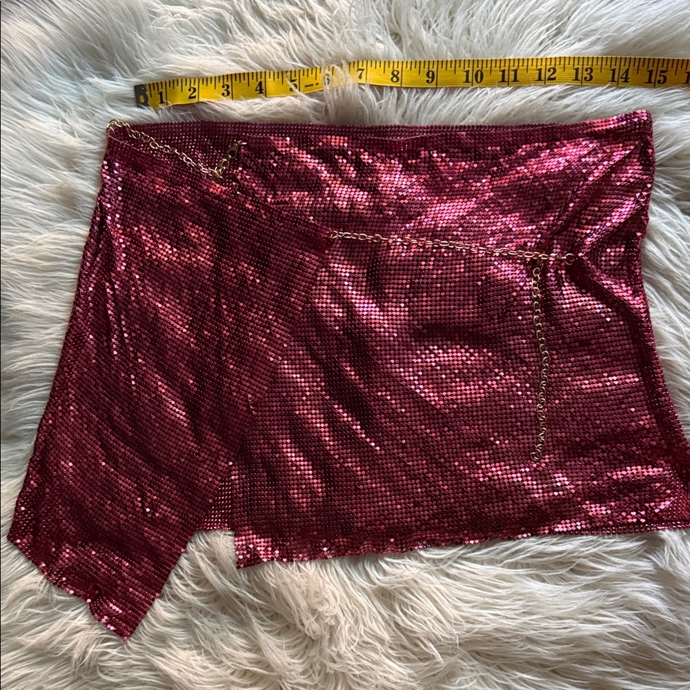 💗PINK METAL CHAINMAIL SKIRT💖 - Picture 3 of 5